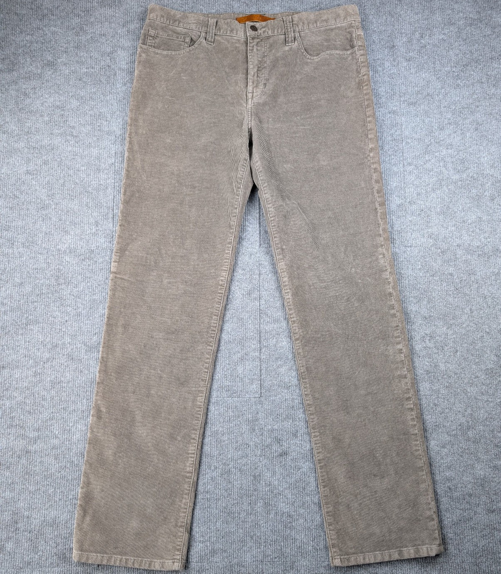 Joes Jeans Corduroy Pants Mens 33x33 Straight Leg Brown Preppy Minimal Classic
